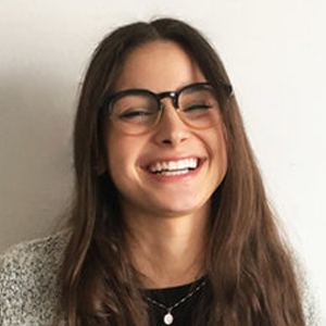 Marina Goba, a designer with glasses, smiling in a professional headshot, endorses Jessica Talley and SPRING Design + Architecture for creative architectural design