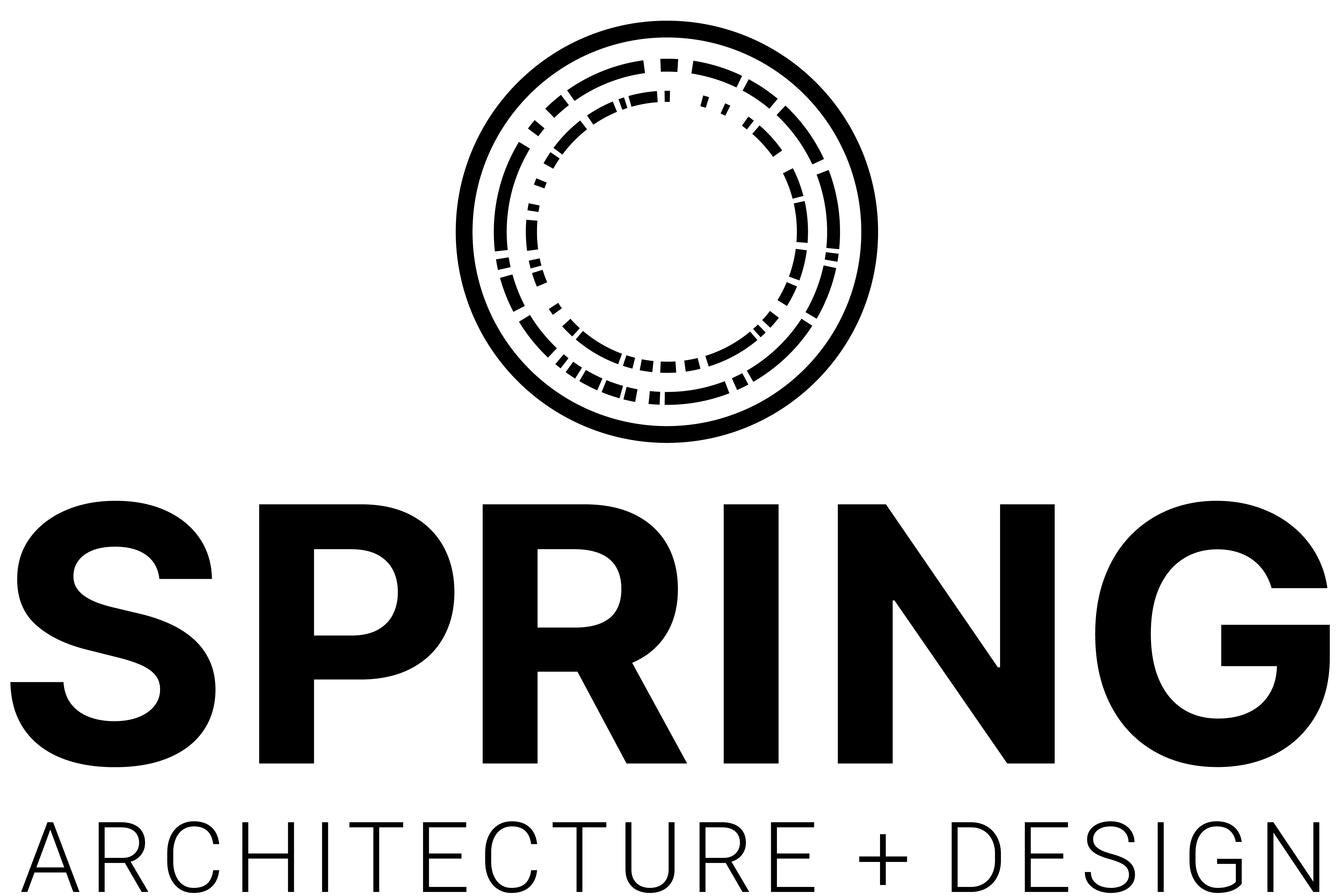 Black Version logo of SPRING Design + Architecture